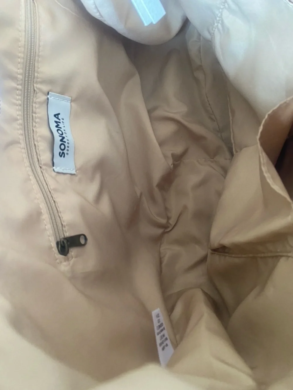 Sonoma Goods For Life Cream Heimana Hobo Sling Shoulder Bag Vegan Leather 🐚